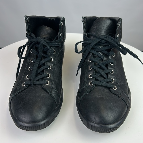 Diesel Dyneckt S Naptik Men's Mid Top Trainers Black Leather Sneaker - Picture 4 of 11